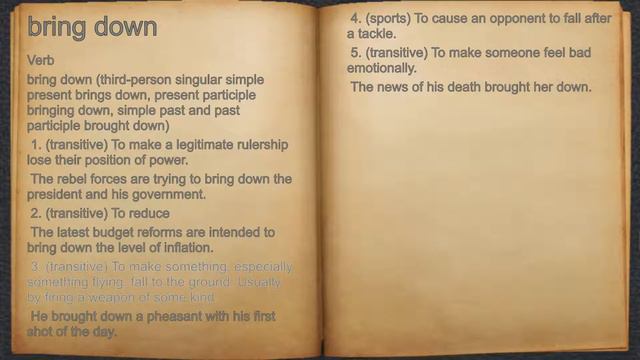 What does bring down mean? смотреть онлайн
