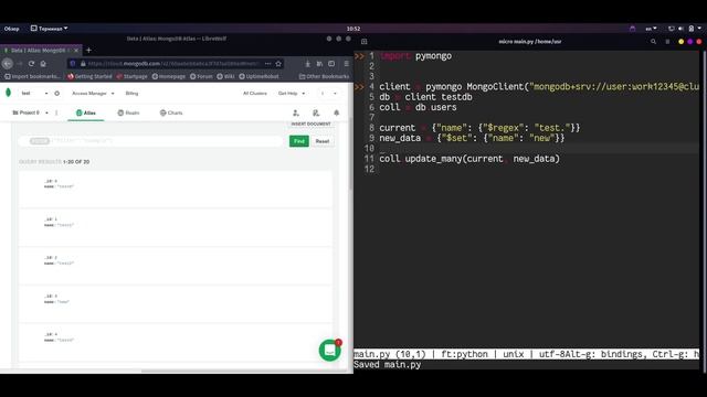 MongoDB Python | #7 Обновление документов в коллекции | PyMongo смотреть онлайн
