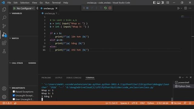 [Python] B07 - Câu lệnh rẽ nhánh if, elif, else смотреть онлайн