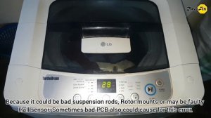 LG fuzzy logic top loaded washing machine UE error simple fix. unbalanced Load