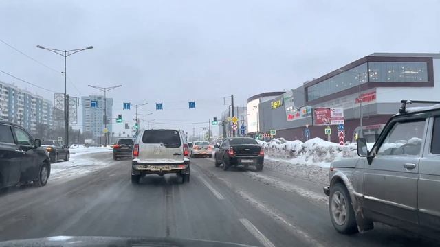 Снегопад в Самаре Московское шоссе 19 февраля 2022 смотреть онлайн