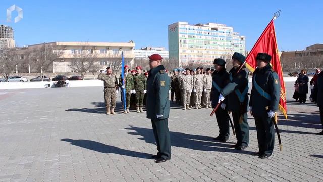 Вручение копии боевого знамени 72 ой гвардейской стрелковой дивизии, Актау, 27 февраля 2015 смотреть онлайн