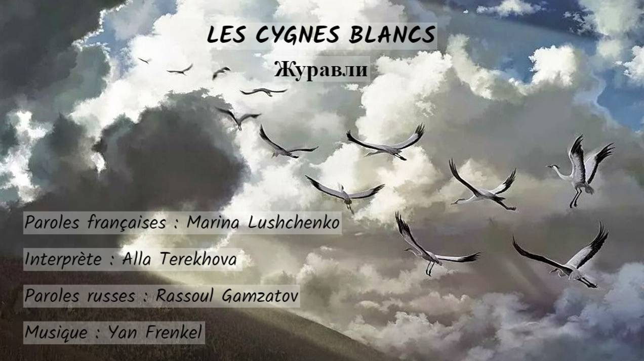 LES CYGNES BLANCS (chanson russe en français) - ЖУРАВЛИ (на французском) смотреть онлайн
