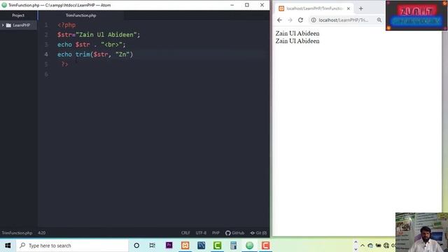 How to Learn about PHP Trim Functions Part-74 by Zain Ul Abideen IIT Chakswari Mirpur AK смотреть онлайн