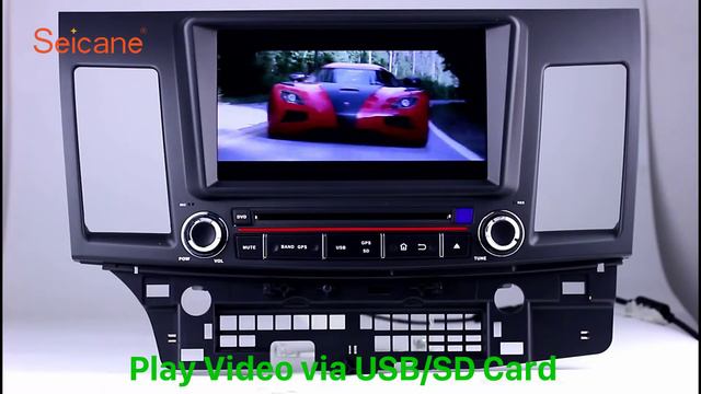 Aftermarket GPS 2006-2013 Mitsubishi LANCER Radio CD DVD Player with Bluetooth Music Aux смотреть онлайн