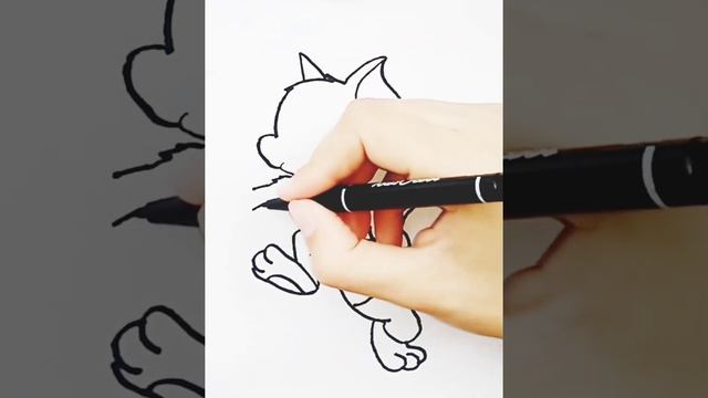 Рисую кота Тома из мультфильма "Том и Джерри"/519 смотреть онлайн
