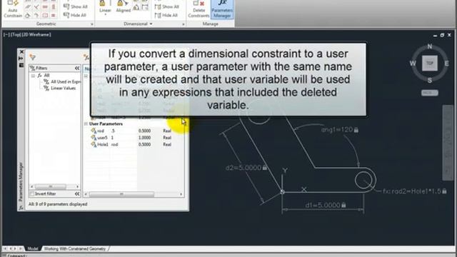 AutoCAD 2012 Tutorials Deleting Parameters YouTube смотреть онлайн