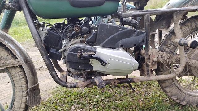 Мотоцикл Урал с двигателем от скутера 157qmj аналог HONDA GY6 смотреть онлайн