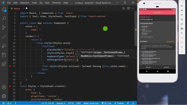 Mengenal Komponen TextInput di React Native // Belajar React Native смотреть онлайн