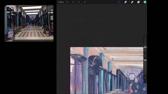 Perspective Tool and Blending Brushes in Procreate 4 - The painting that nearly never was! смотреть онлайн