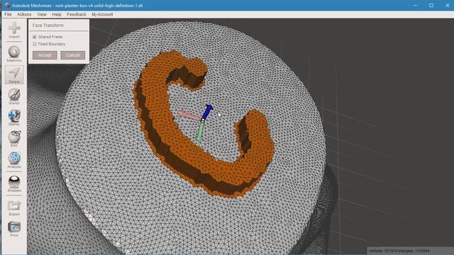 MeshMixer Урок 3 - Работа с инструментом выделения смотреть онлайн
