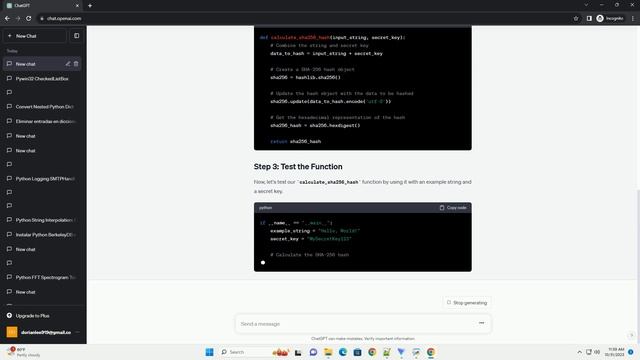 Calculating a SHA hash with a string secret key in python смотреть онлайн