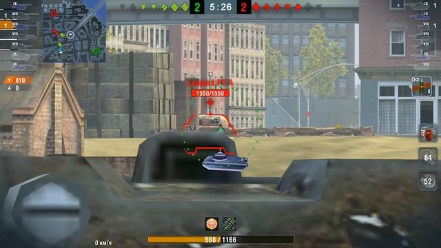 World of Tanks Blitz Rhm-B.WT (карта Нью-Бэй режим Встречный Бой) смотреть онлайн