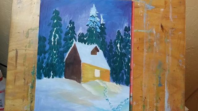 ❄️ Как нарисовать зимний пейзаж маслом смотреть онлайн