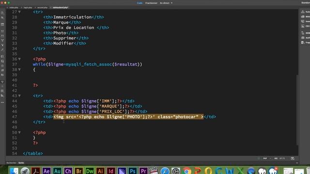 Application Web Dynamique PHP/MySQL Partie 2 #Page Tableau Bord смотреть онлайн