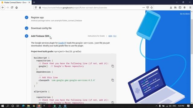 Connect flutter project to firebase console - Android смотреть онлайн