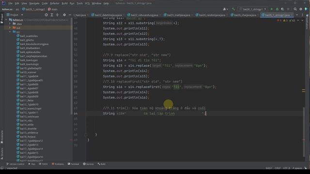 26.2 String java - các phương thức lớp string java - Xử lý chuỗi trong lập trình Java смотреть онлайн