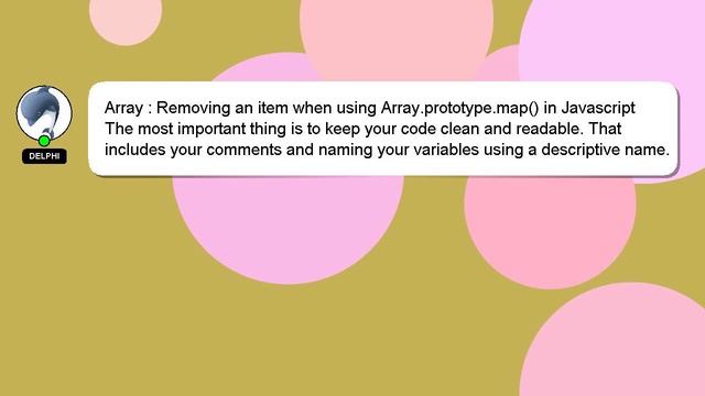 Array : Removing an item when using Array.prototype.map() in Javascript смотреть онлайн