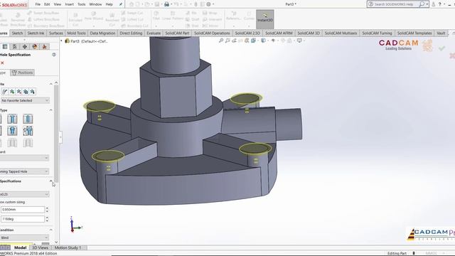 Solidworks Tutorial #43 |3D Model Basic Beginners | CAD CAM TUTORIAL смотреть онлайн