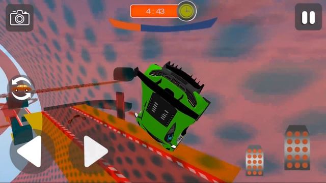 Mega Stunt Racing Cars Extreme GT 2020 - Impossible Car Stunts 3D - Android Gameplay смотреть онлайн