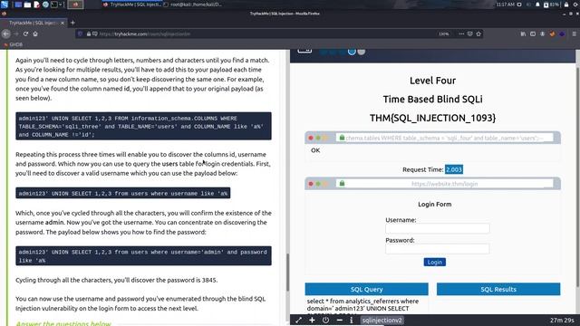 TASK 8 || SQL Injection || JrPenetrationTester || TryHackMe || 2021 смотреть онлайн