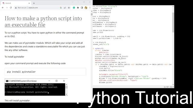 How to make an Alarm Clock using Tkinter and Python смотреть онлайн