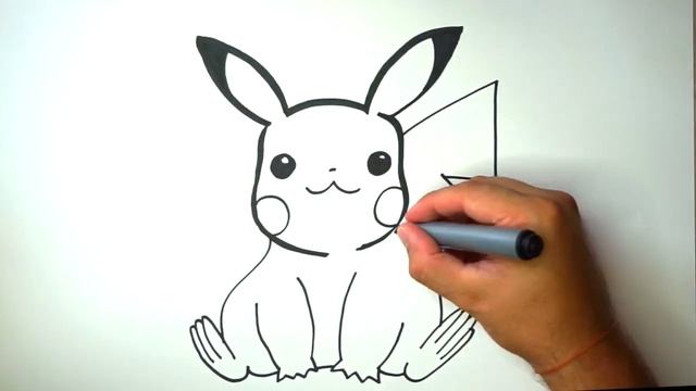 HOW TO DRAW PIKACHU - CÓMO DIBUJAR A PIKACHU - КАК РИСОВАТЬ ПИКАЧУ смотреть онлайн