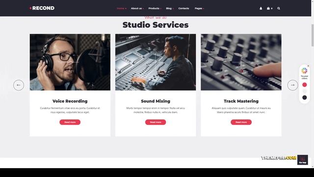 Recond - Recording Studio and Music Band WordPress Theme sound design recording studio Rio смотреть онлайн