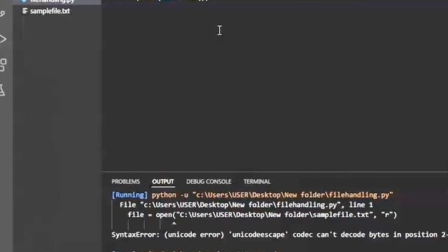 Python file handling(Reading/Writing) + Fixing Syntax Error(Unicode error) смотреть онлайн