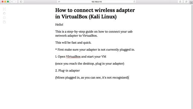 (EASY) How To Connect USB Wireless Adapter To VirtualBox In Kali Linux (2017) смотреть онлайн