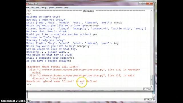 Python Toy Store - Part 5 смотреть онлайн