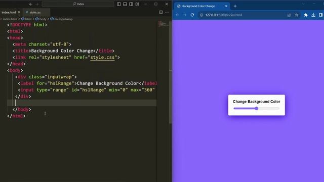 Change Background Color - HTML CSS and JavaScript смотреть онлайн