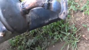 Установка глушителя с скутера на мотоблок.