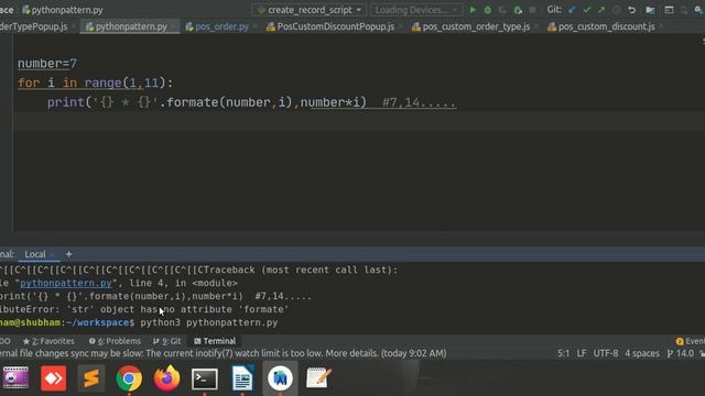 How to print multiplication table of number | python exercise 5 | in Hindi смотреть онлайн