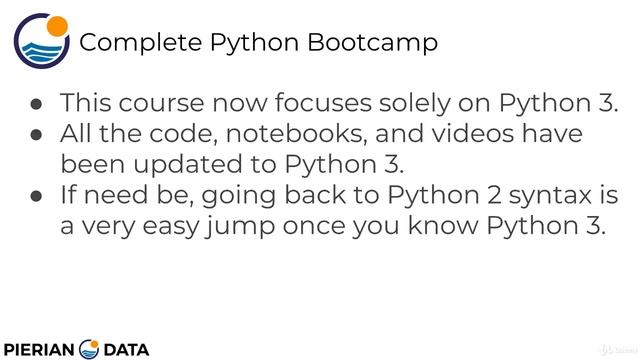 03 Python 2 versus Python 3 - Python Bootcamp смотреть онлайн