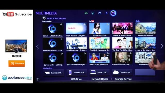 The Samsung Series 7 HU7000 4K Ultra HD Smart LED LCD TV reviewed - Appliances Online смотреть онлайн