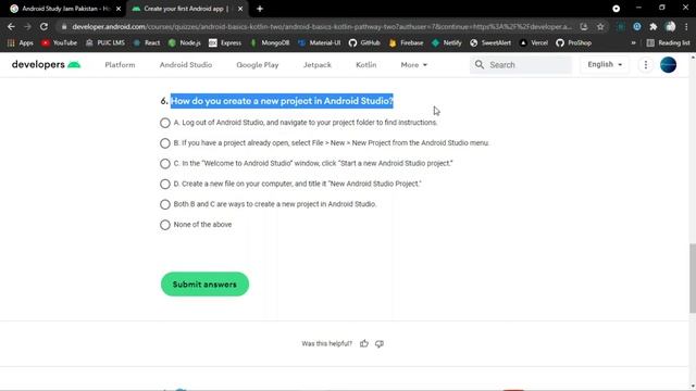 Create Your First Android App Quiz Answers | Kotlin Basics Quiz Answers | AndroidSeekho Quiz Answer смотреть онлайн