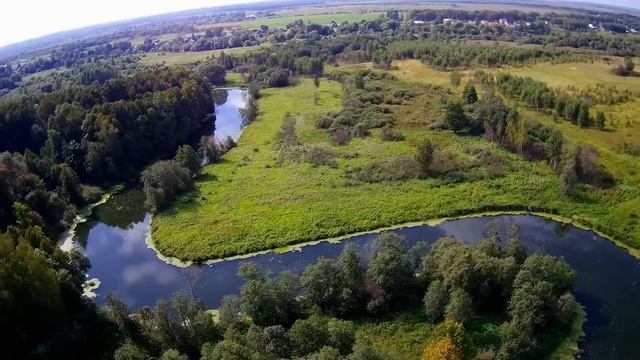 Ловим рыбку и летаем в облаках. Река Лама. Ярополец. hubsan h501s pro. смотреть онлайн