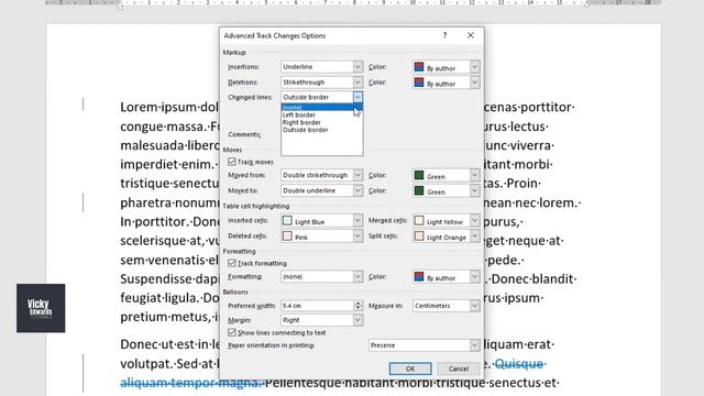 How to remove vertical border lines in tracked changes Word document (changed lines) смотреть онлайн