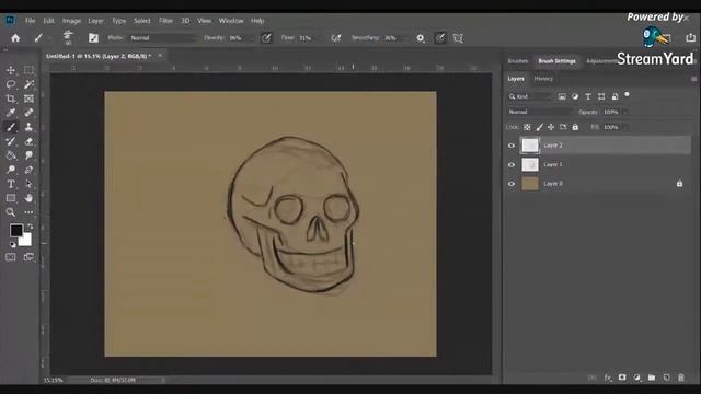 Sketching a Skull in Photoshop with Wacom| Studio429 смотреть онлайн