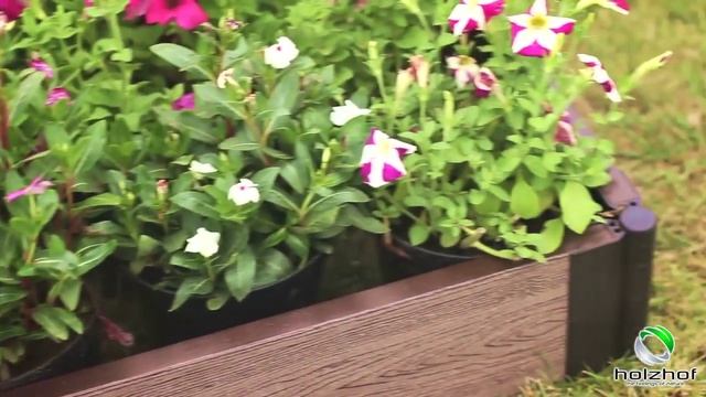 Грядки, клумбы, цветочницы из ДПК «Holzhof» смотреть онлайн