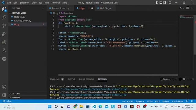 Date Showing in Python UI! Python Tutorials; Dipansh Video Time смотреть онлайн
