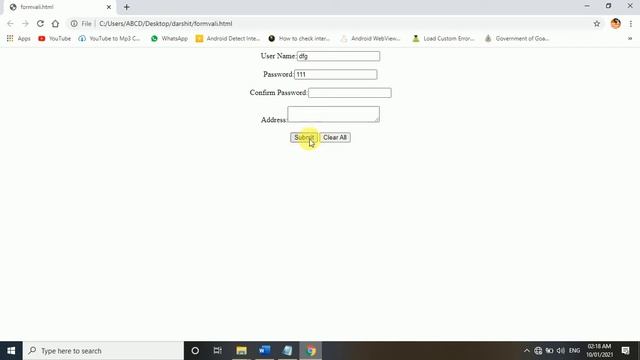 JAVA SCRIPT FORM & EMAIL VALIDATION смотреть онлайн