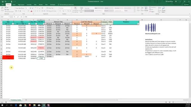 How to keep track of the timestamp for various orders with Excel? смотреть онлайн