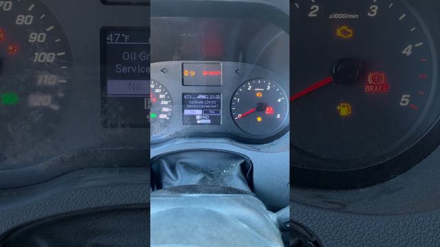 2020 Mercedes Benz Sprinter Oil Reset