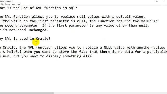 NVL Function in SQL with examples || very important function || Priya || 2021 смотреть онлайн