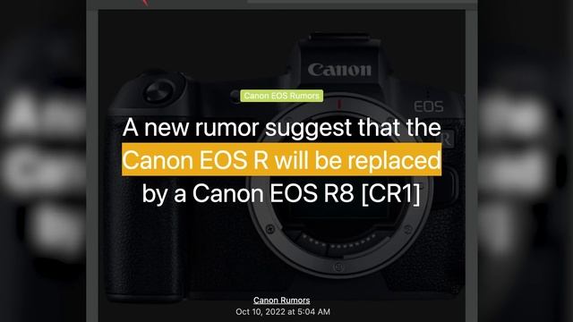 SONY’s NEXT CAMERA LEAKS!!! Canon R8 COMING SOON? смотреть онлайн