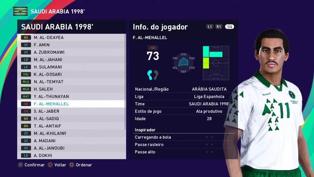 eFootball PES 2021 SAUDI ARABIA 1998 - World Cup 1998 - Classic Teams - Super Patch (PS4/PS5) смотреть онлайн