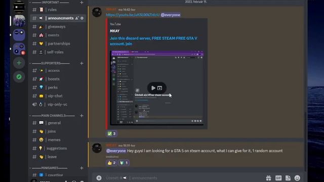 FREE STEAM ACCOUNT and giveaway on discord(forza horizon 4-5). смотреть онлайн