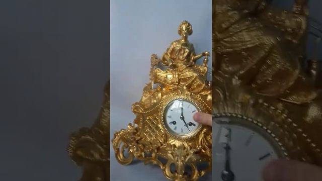 Бронзовые часы с позолотой XIX век Samuel Marti et Cie смотреть онлайн